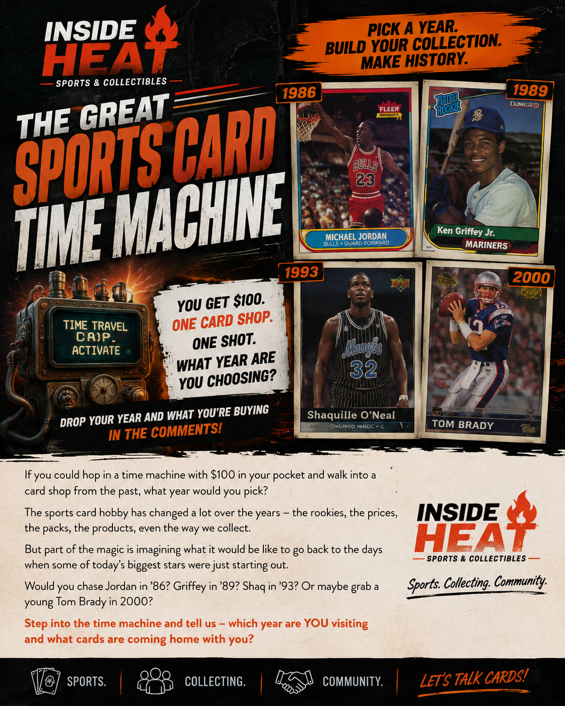 THE GREAT SPORTS CARD TIME MACHINE