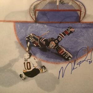 Mike Richter 16x20 autographed photo of Bure Save 16x20