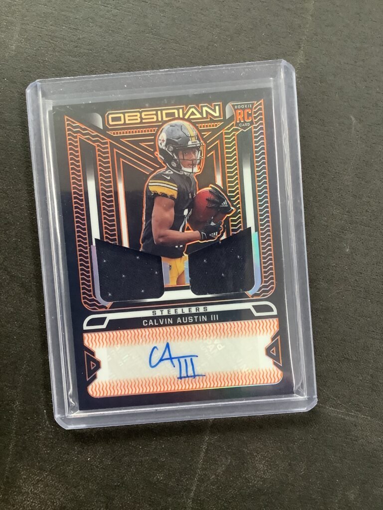 2022 Panini  Obsidian Calvin Austin RC Rookie Patch Auto /99 Giants/Steelers